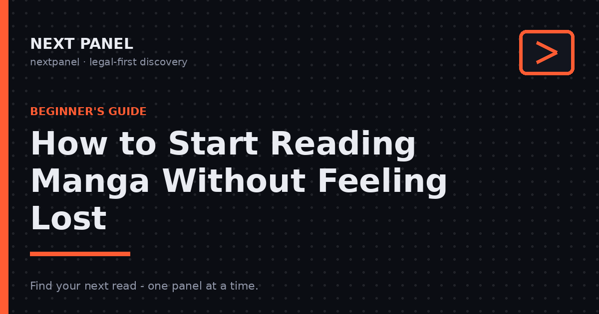 Next Panel cover card: beginner's guide to reading manga