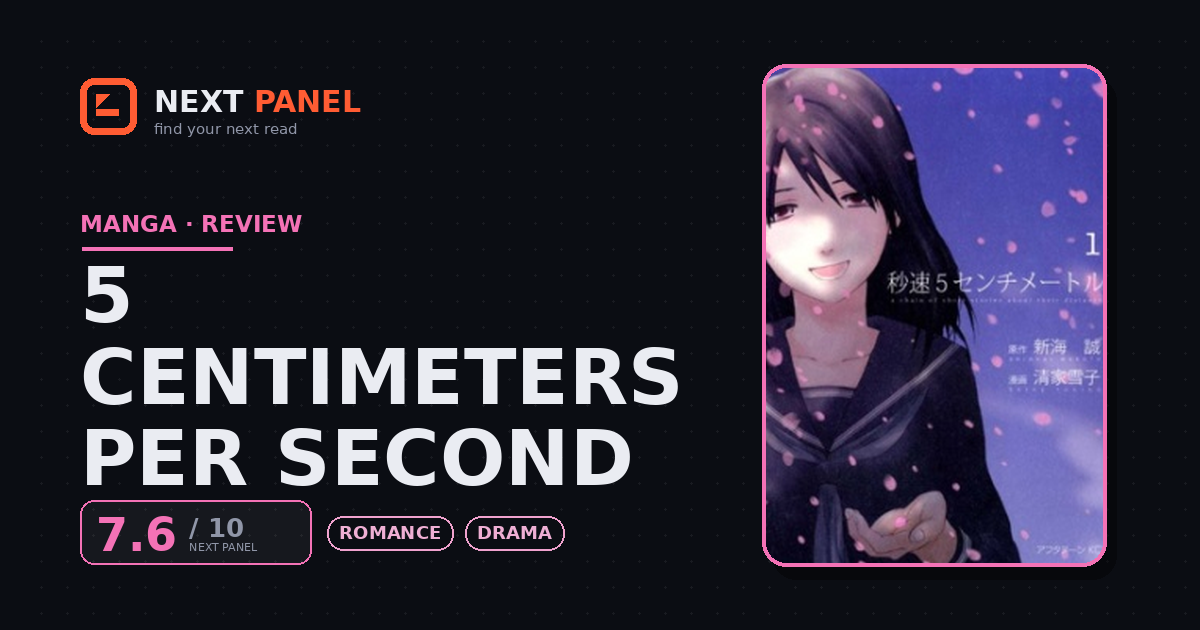 5 Centimeters per Second cover - Next Panel review