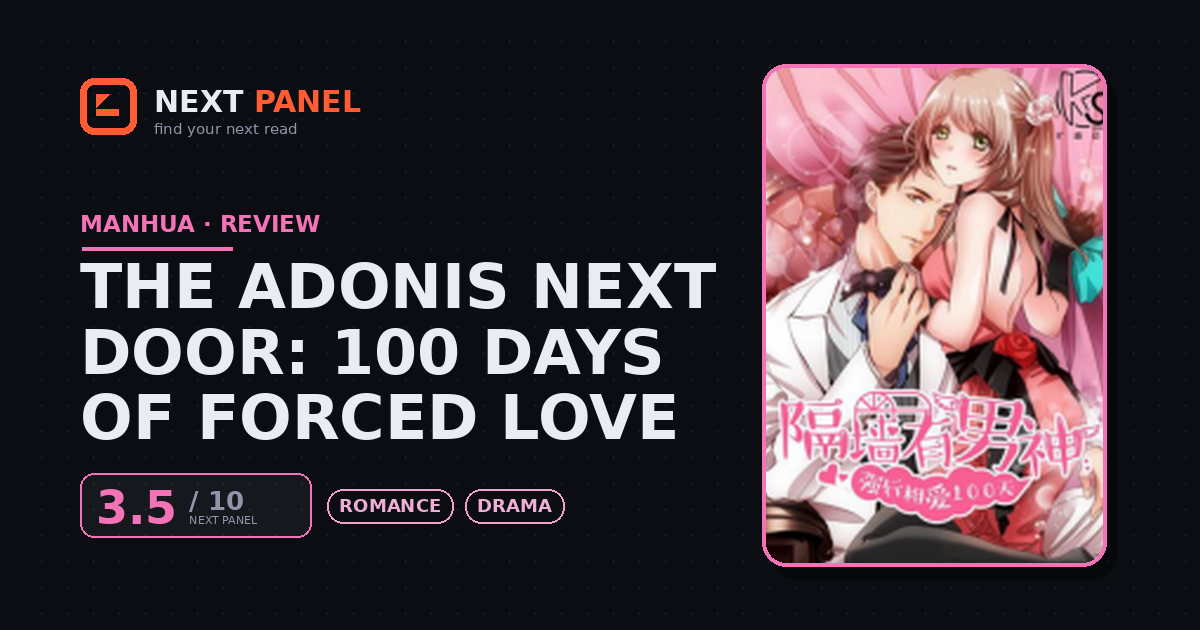 The Adonis Next Door: 100 Days of Forced Love cover - Next Panel review