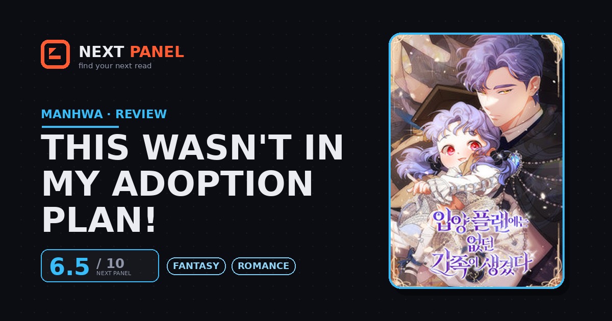 This Wasn't in My Adoption Plan! cover - Next Panel review
