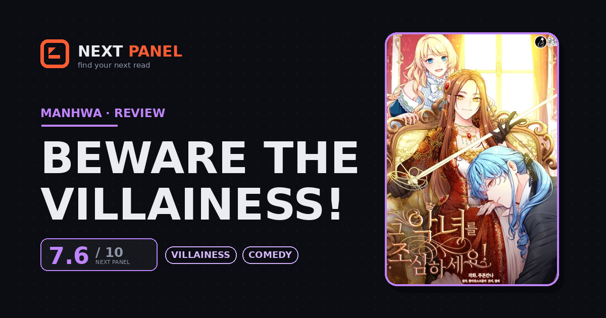 Beware the Villainess! cover - Next Panel review