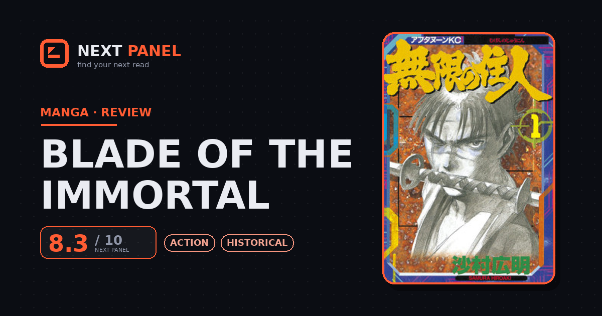 Blade of the Immortal cover - Next Panel review
