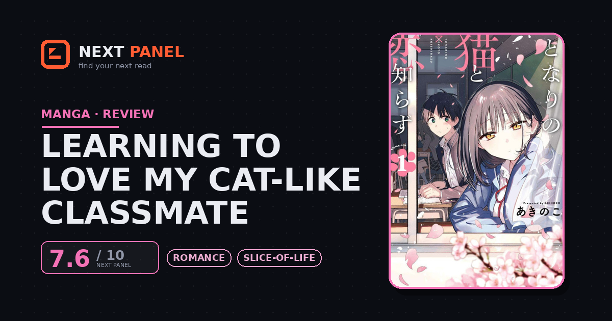 Learning to Love My Cat-like Classmate cover - Next Panel review