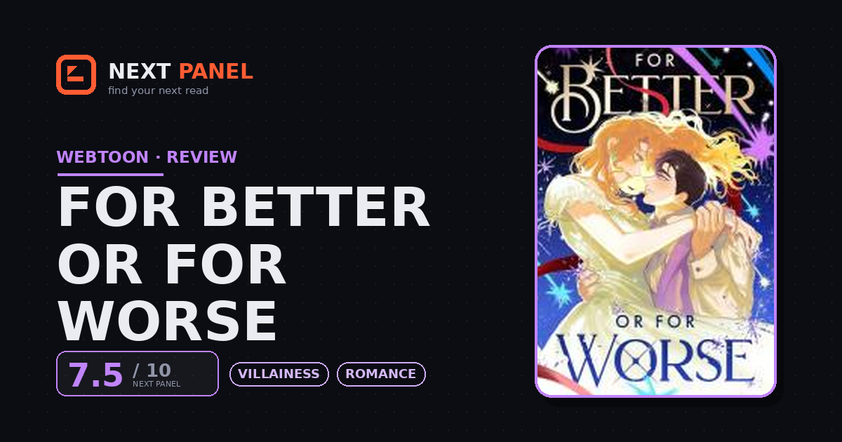 For Better or for Worse cover - Next Panel review