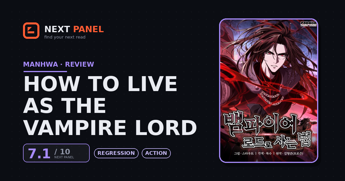 How to Live as the Vampire Lord cover - Next Panel review