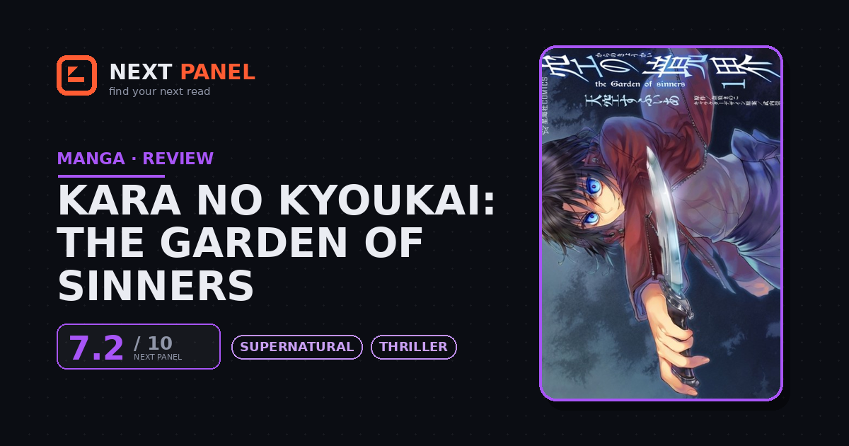 Kara no Kyoukai: The Garden of Sinners cover - Next Panel review