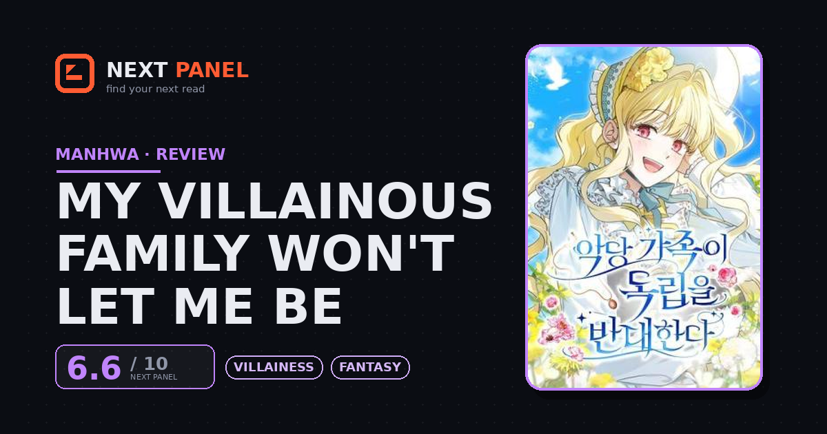 My Villainous Family Won't Let Me Be cover - Next Panel review