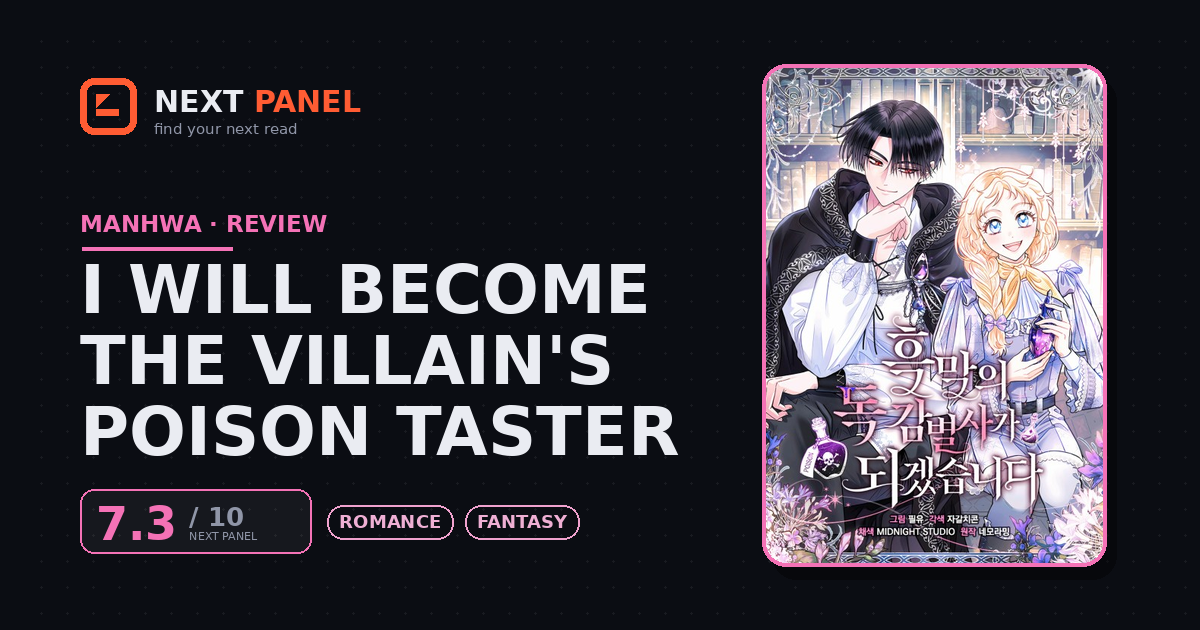 I Will Become the Villain's Poison Taster cover - Next Panel review
