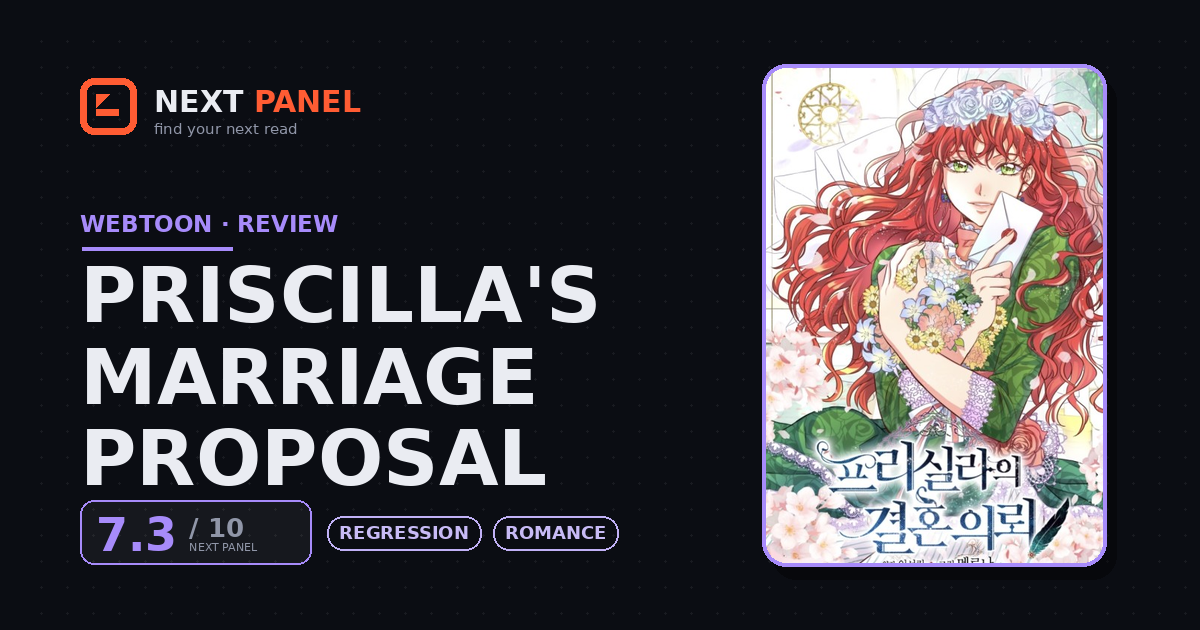 Priscilla's Marriage Proposal cover - Next Panel review