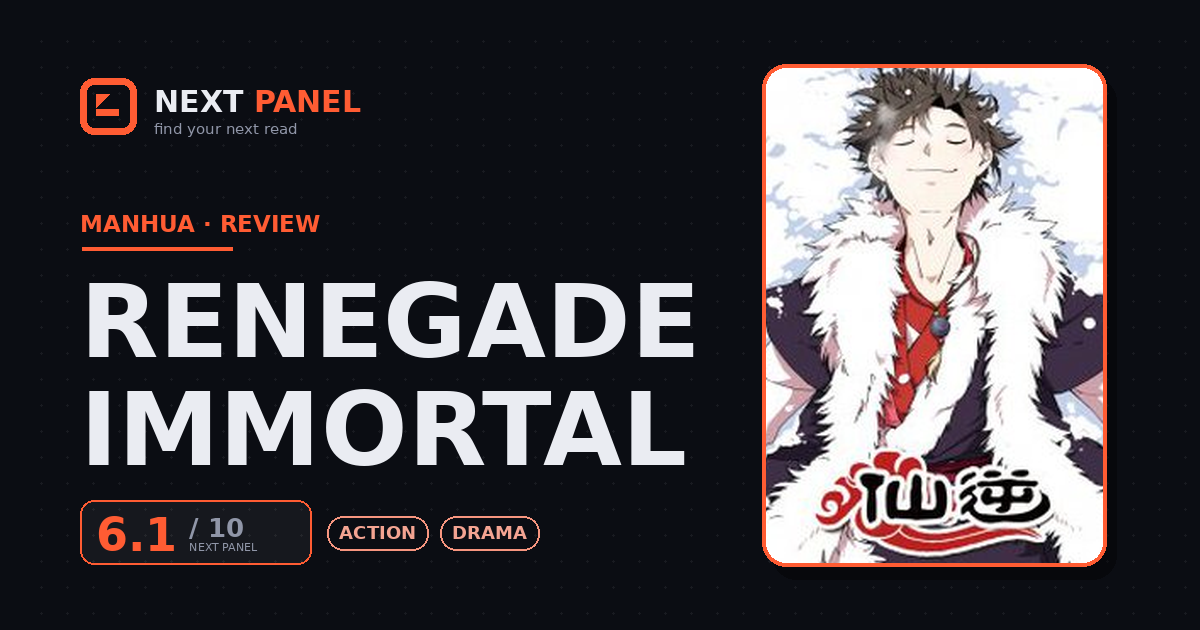 Renegade Immortal cover - Next Panel review