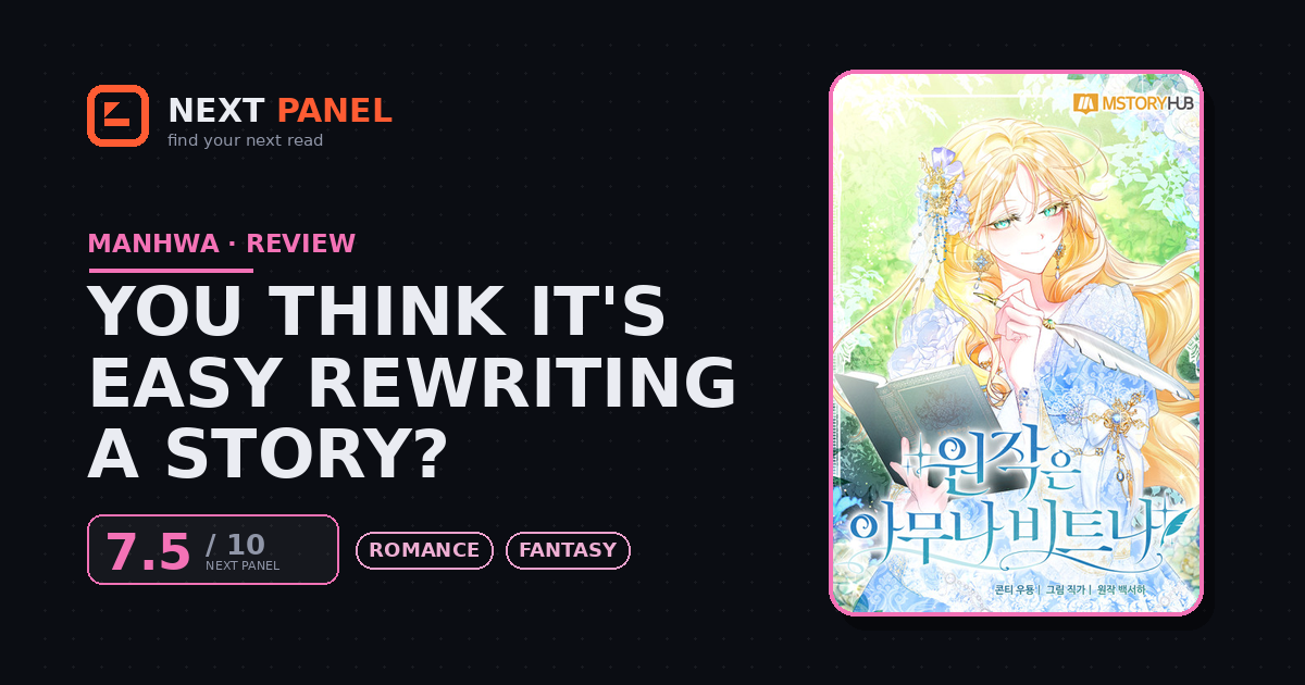 You Think It's Easy Rewriting a Story? cover - Next Panel review