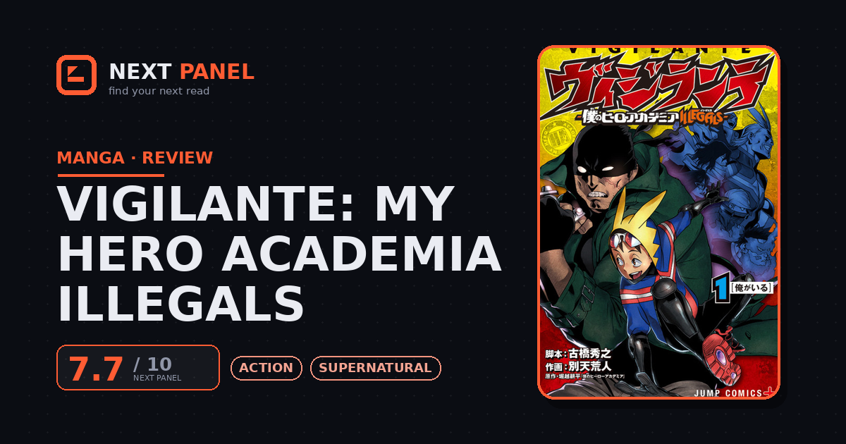 Vigilante: My Hero Academia Illegals cover - Next Panel review