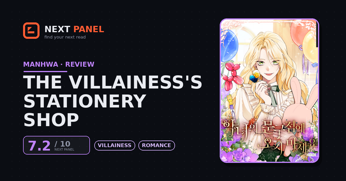 The Villainess's Stationery Shop cover - Next Panel review