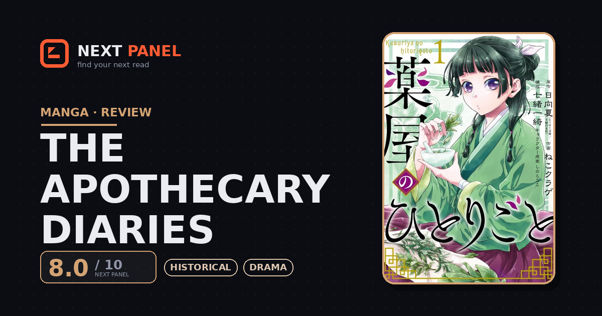 The Apothecary Diaries official cover — Next Panel review