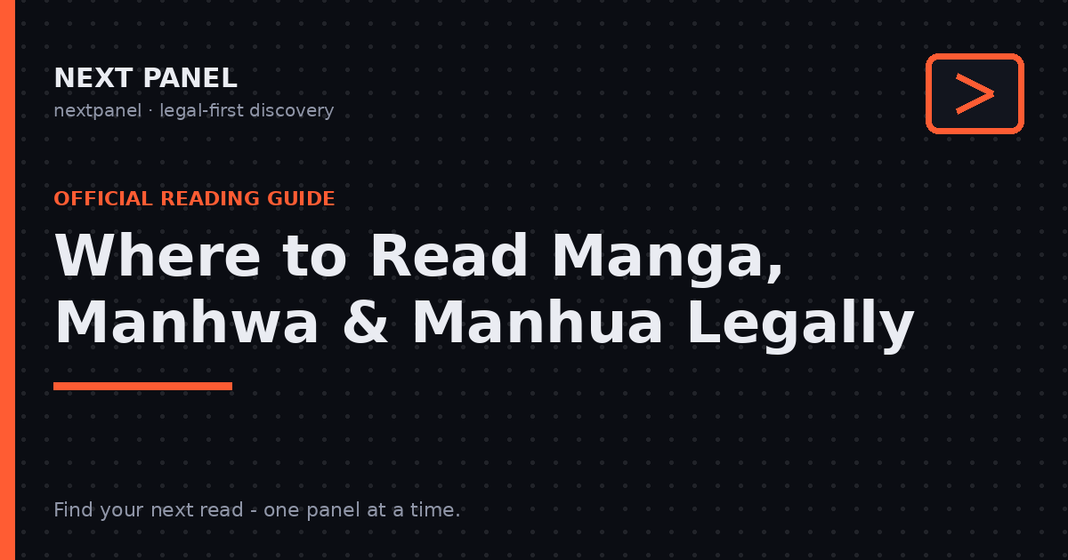 Next Panel cover card: Where to Read Manga, Manhwa and Manhua Legally
