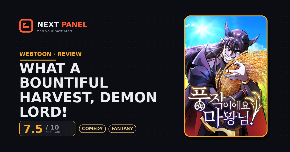 What a Bountiful Harvest, Demon Lord! cover - Next Panel review